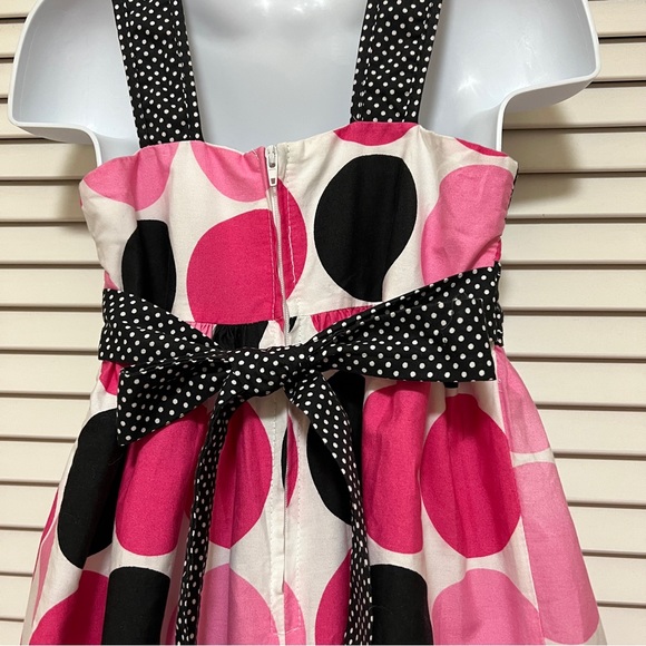 BONNIE JEAN Girls Dress Black White Pink Geometric Sleeveless Summer Dress 4/4T - Picture 4 of 5